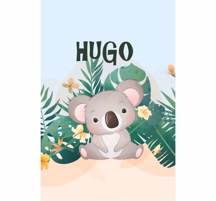 Cuddly Koala Illustration animal roller blind - TenStickers