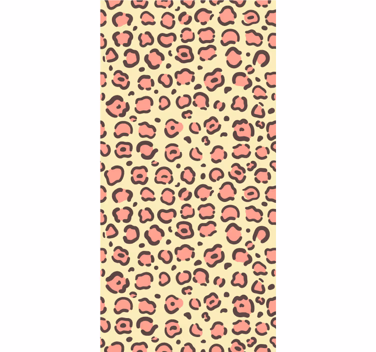 Pink and yellow leopard animal roller blind - TenStickers