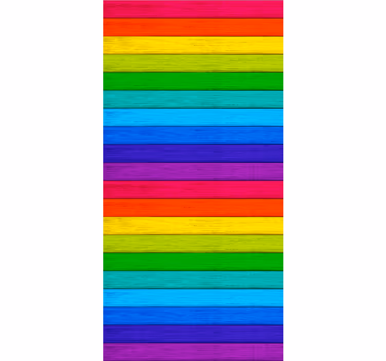 Rainbow wooden planks texture roller blind - TenStickers