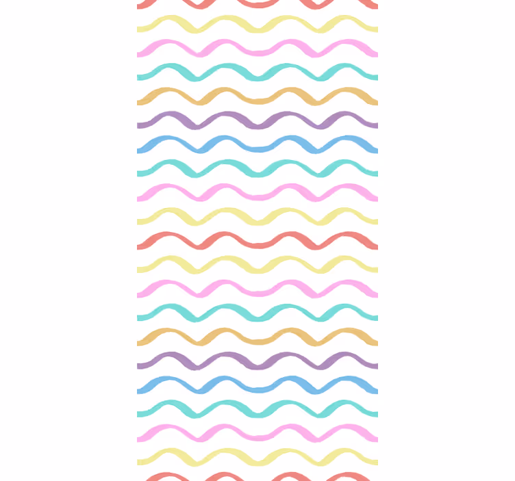 Colorful wavy lines kids roller blind - TenStickers