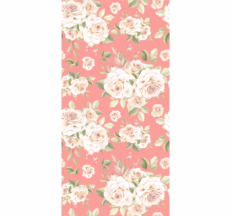 Roses floral pattern dining room roller blind - TenStickers
