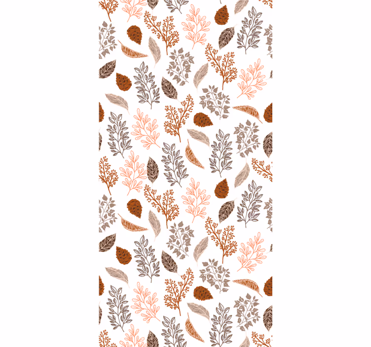Autumn brown pattern flower roller blind - TenStickers