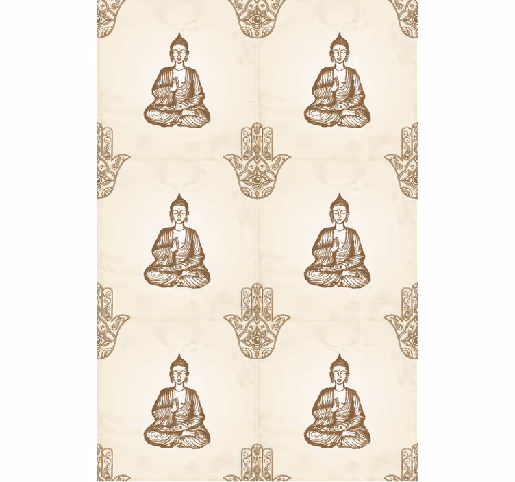 Buddha symbol patterns zen roller blind - TenStickers