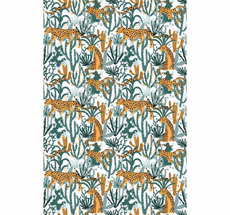 Safari Flora Fauna animal roller blind - TenStickers