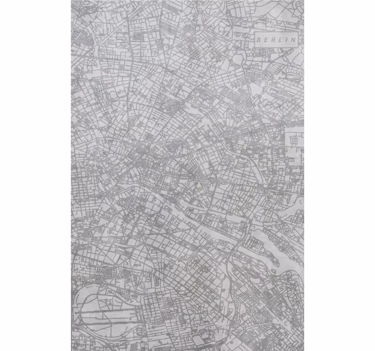 City map outline original roller blind - TenStickers