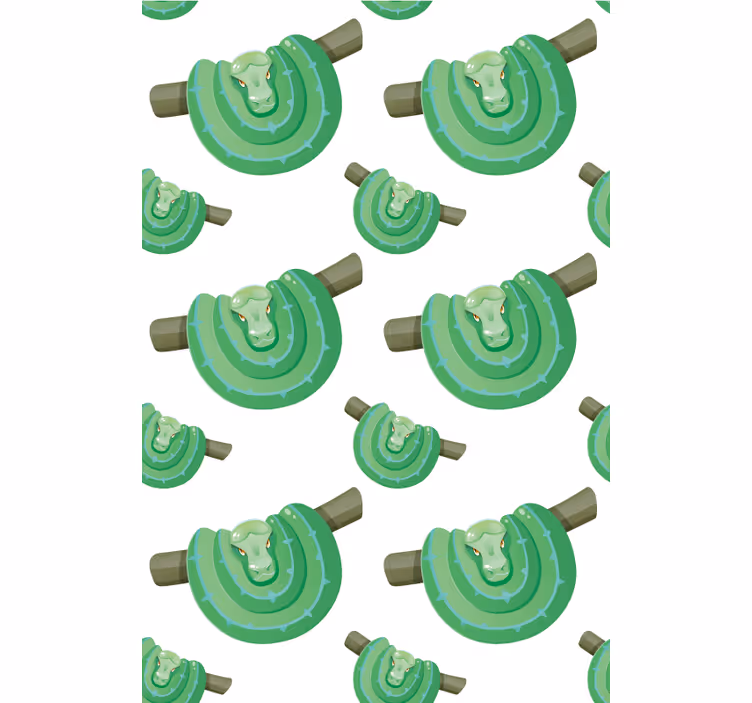 Green Snake Design animal roller blind - TenStickers