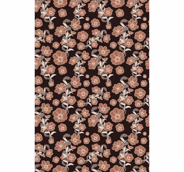 Vintage dark pattern floral roller blind - TenStickers