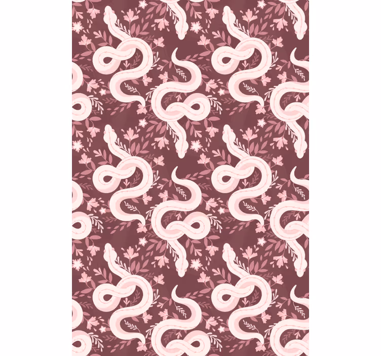 Coiling Serpents Floral animal roller blind - TenStickers