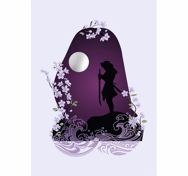 Swordsman Silhouette fun roller blind - TenStickers