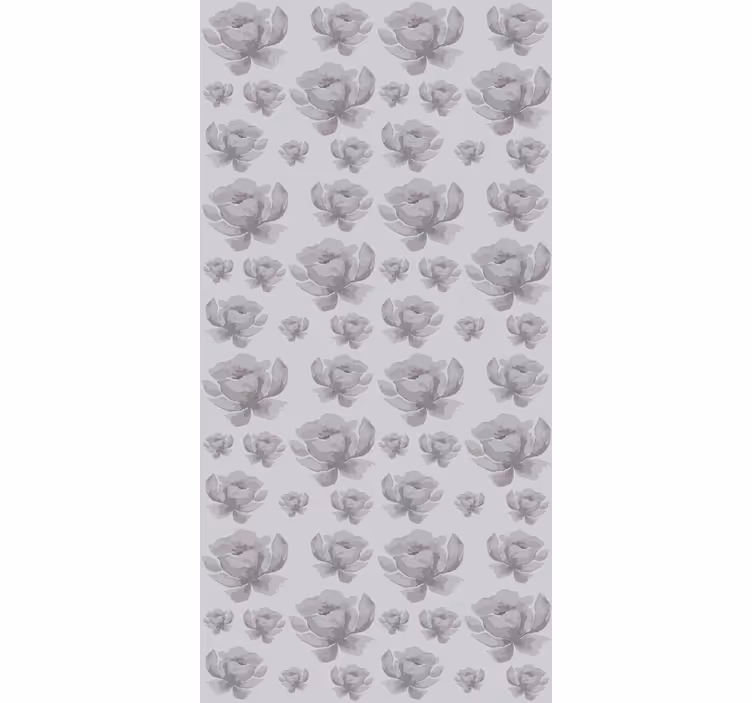 Grey delicate design flower roller blind - TenStickers