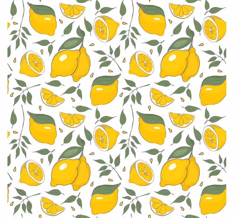 LEMONS AND SLICES fruit roller blind - TenStickers
