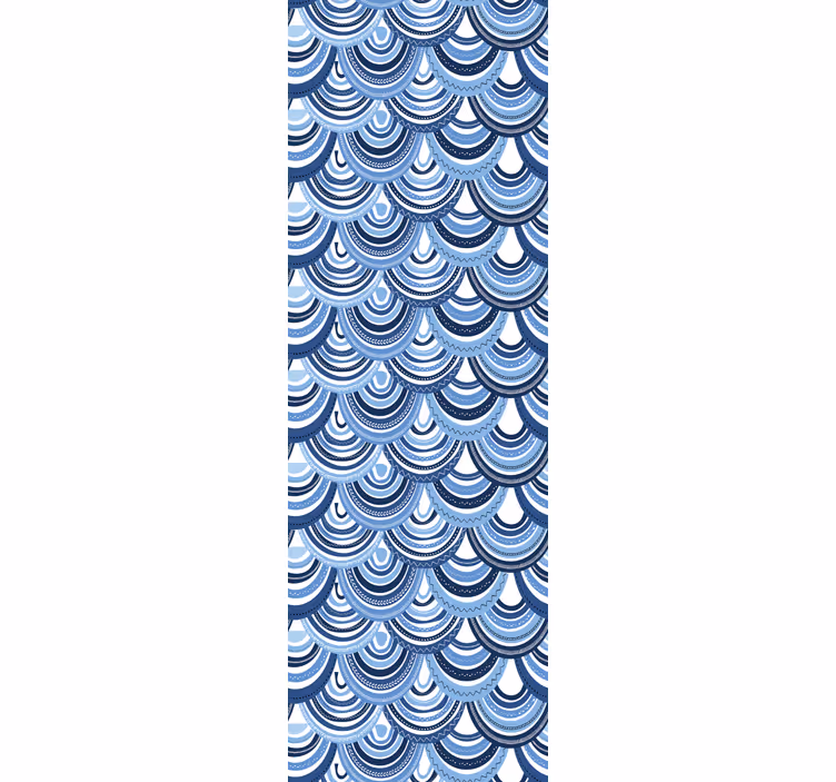 Blue wave patterns texture roller blind - TenStickers