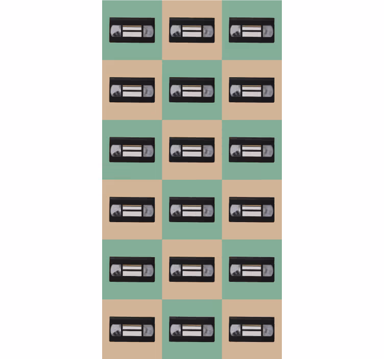 Retro tape pattern vintage roller blind - TenStickers