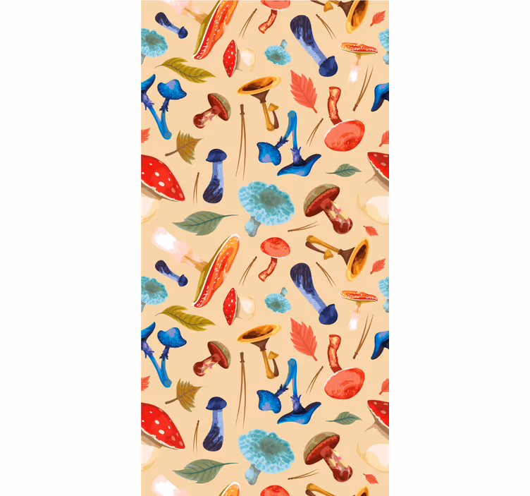 Colorful Mushroom Pattern fruit roller blind - TenStickers