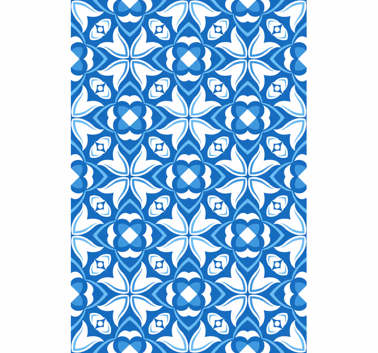 Intricate Blue Motif texture roller blind - TenStickers