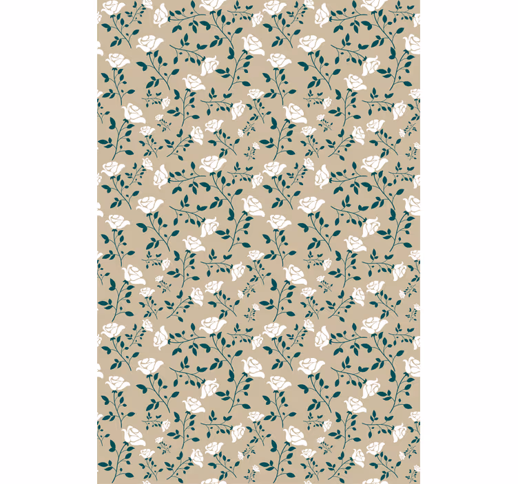 Gentle Botanical Motifs flower roller blind - TenStickers