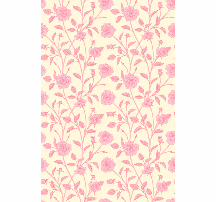 Pink Rose Floral flower roller blind - TenStickers