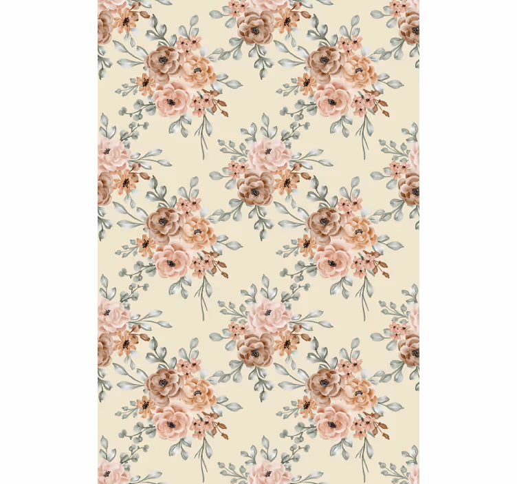 Gentle blossom composition flower roller blind - TenStickers