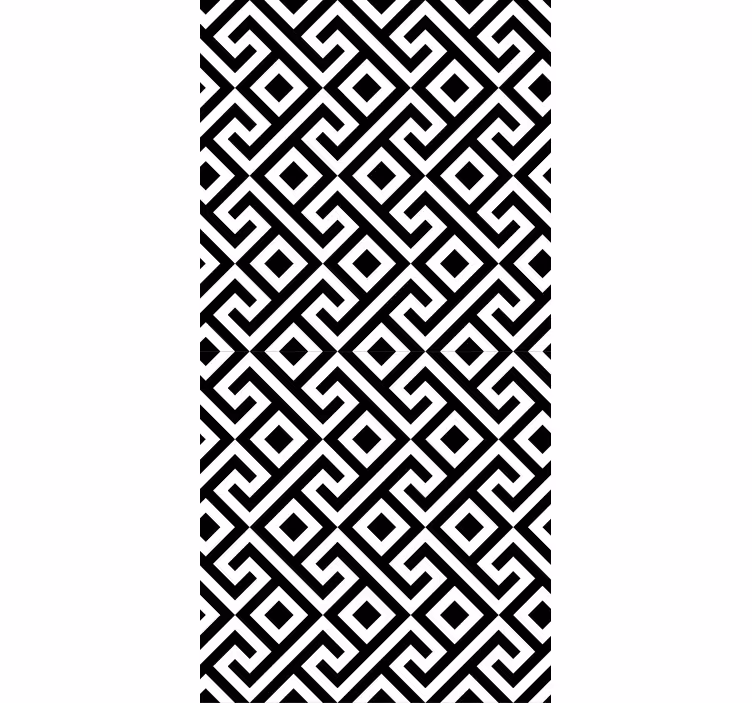 Geometric Black White texture roller blind - TenStickers