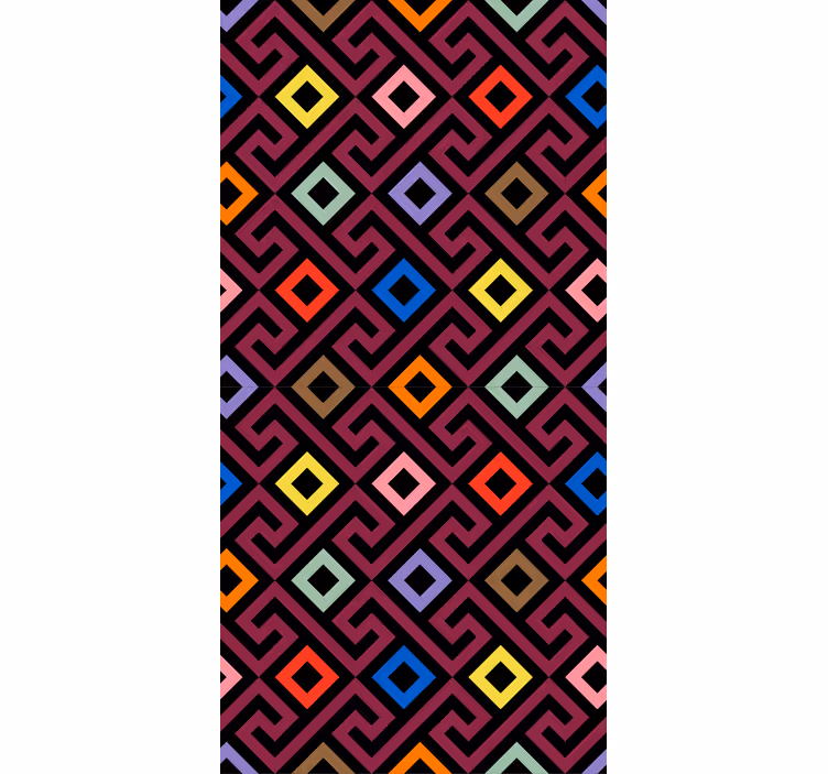 Original roller blind geometric diamond design - TenStickers