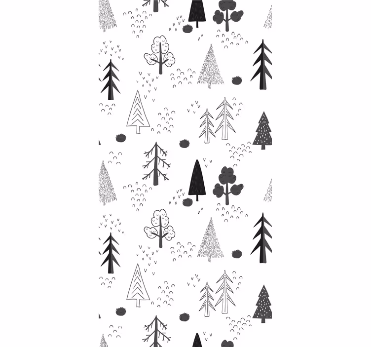 Stylised tree patterns nordic roller blind - TenStickers