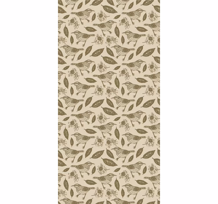 Birds in nature and plants Master bedroom blind - TenStickers