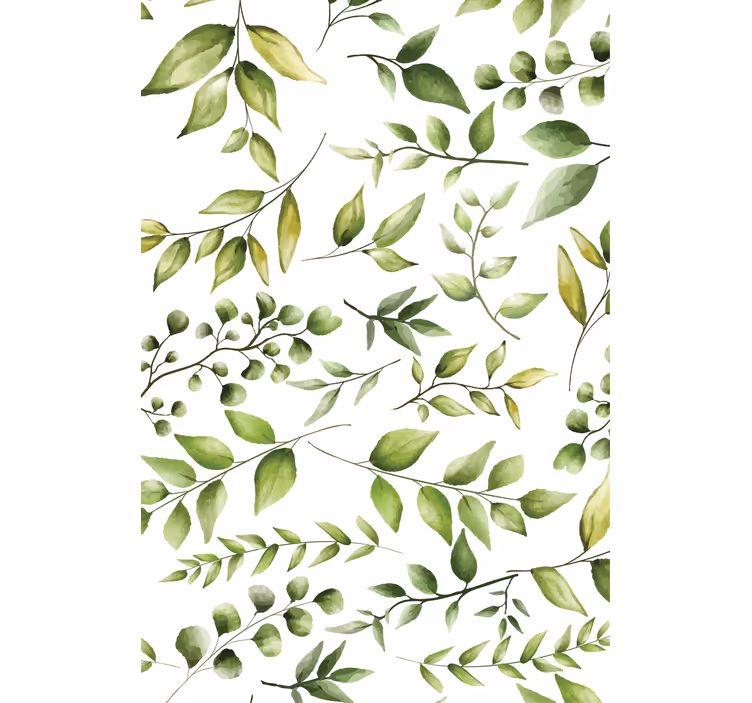 Stylish Greenery Pattern flower roller blind - TenStickers