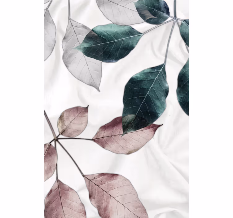 Foliage botanical theme roller blind for living room - TenStickers