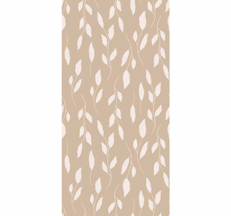 Delicate beige leaf pattern flower roller blind - TenStickers