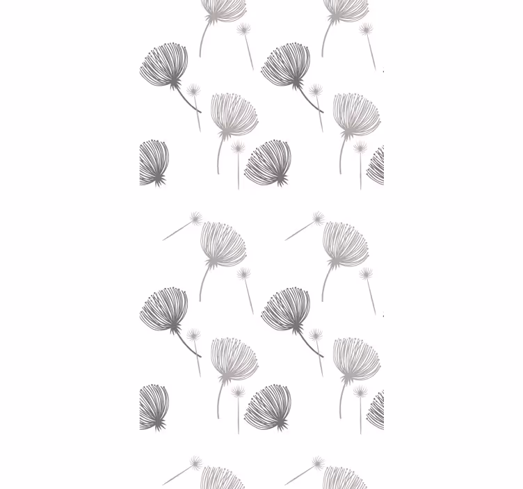 Soft grey pattern flower roller blind - TenStickers