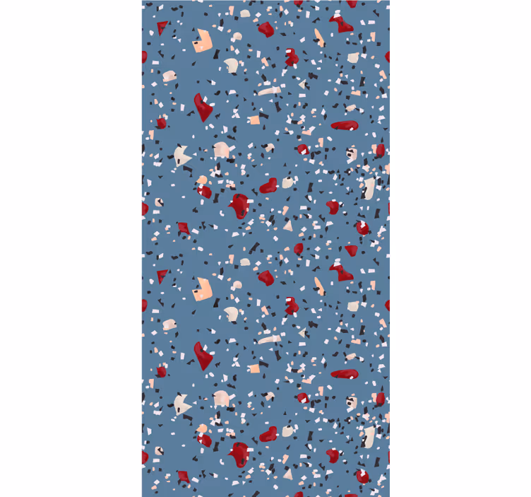 Blue geometric terrazzo texture roller blind - TenStickers