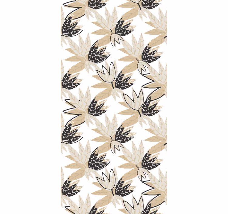 Stylish Leaf Motif flower roller blind - TenStickers