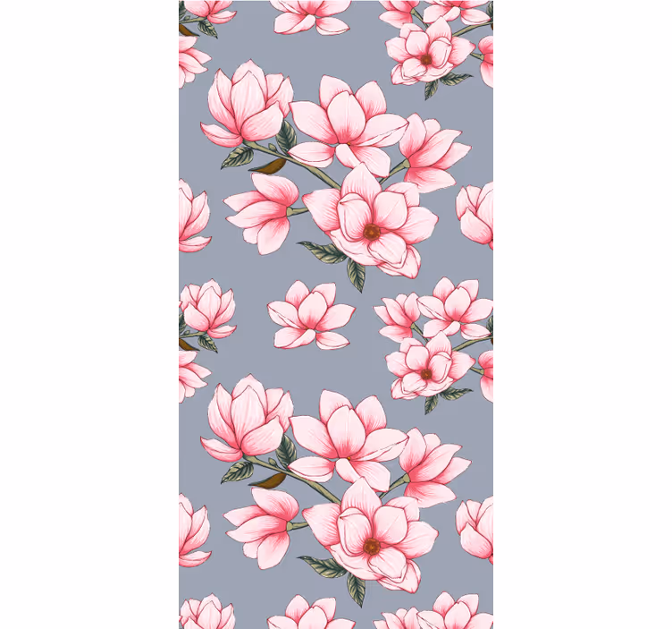 Grey and pink Flower blind - TenStickers