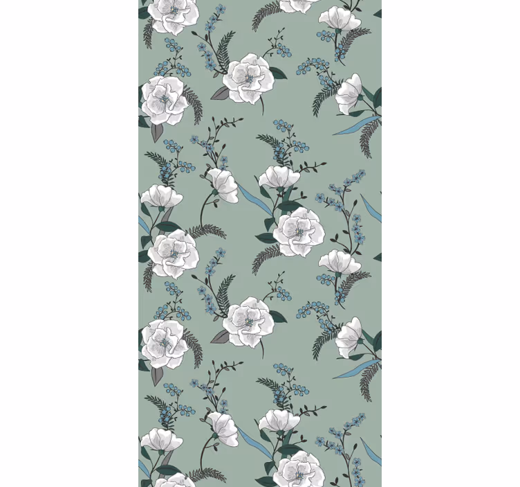 Magnolia Floral Pattern flower roller blind - TenStickers