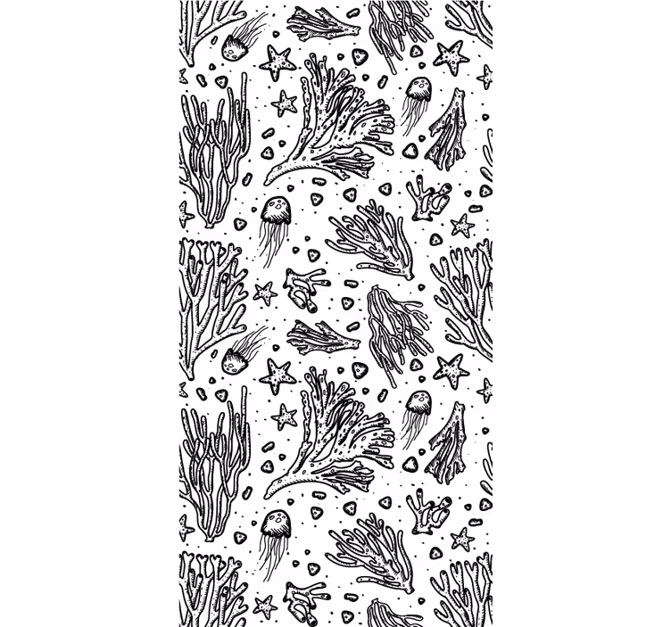 Marine Life Patterns animal roller blind - TenStickers