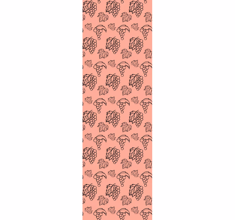 Grapes and Leaves Pattern fruit roller blind - TenStickers