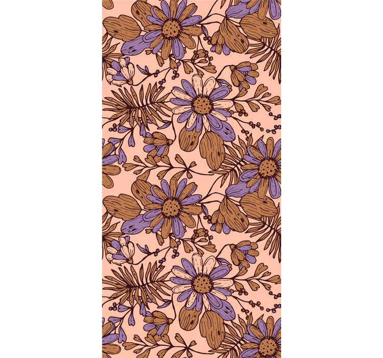 Floral Garden Pattern flower roller blind - TenStickers