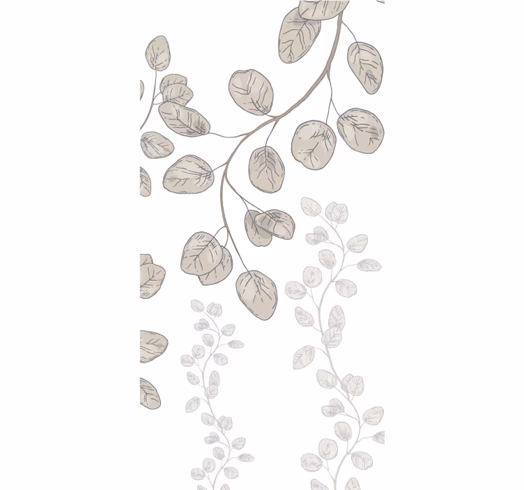 Thin leaves pattern flower roller blind - TenStickers
