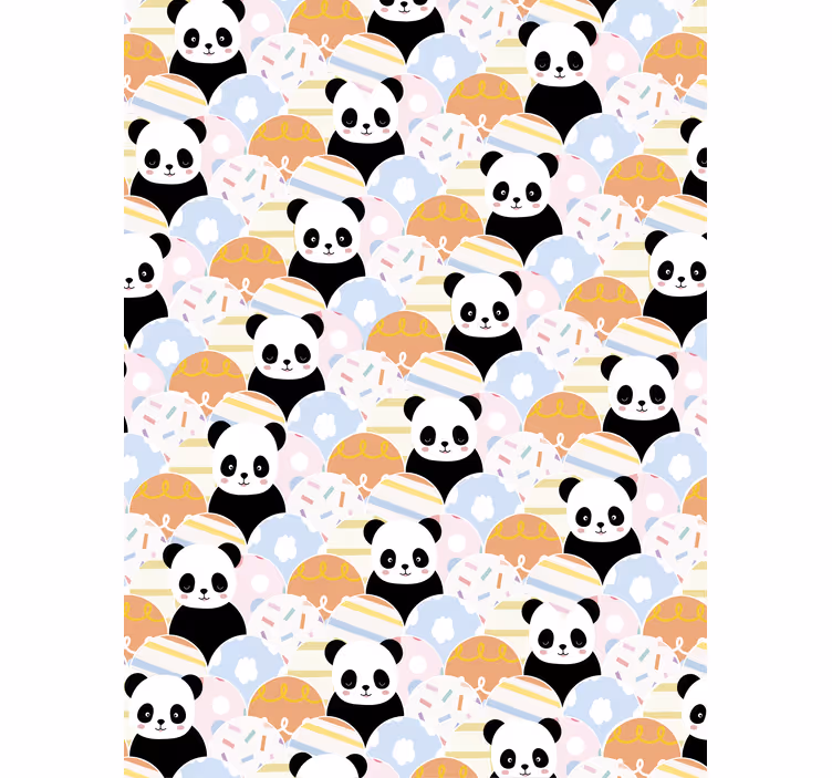 Baby panda party kids roller blind - TenStickers