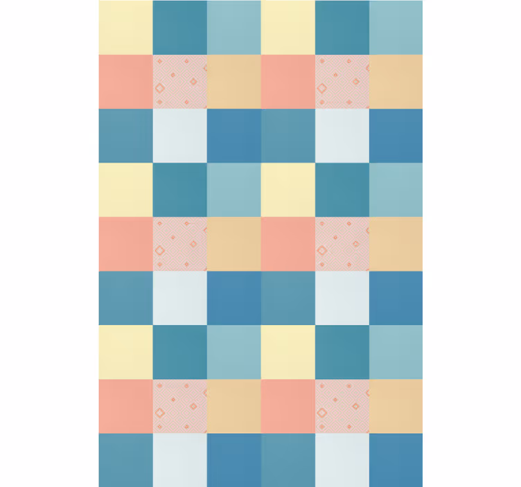 Colorful Square Pattern texture roller blind - TenStickers