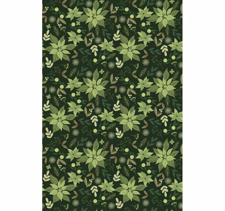 Lush Green Flora flower roller blind - TenStickers