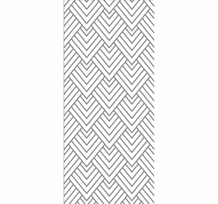 Grey chevron design bathroom window blind - TenStickers