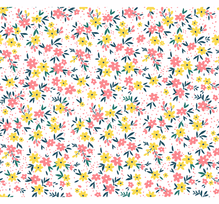 Floral Bloom Pattern flower roller blind - TenStickers