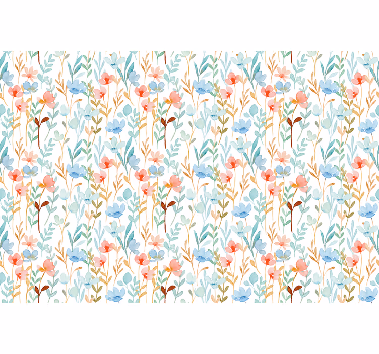 Delicate Botanical Theme flower roller blind - TenStickers