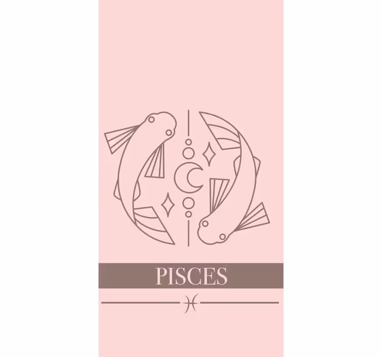 Pisces Zodiac Design custom roller blind - TenStickers