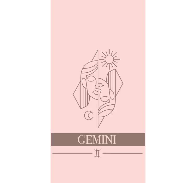 Gemini Zodiac Design custom roller blind - TenStickers