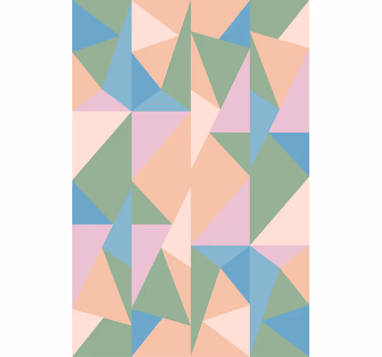 Pastel triangles geometric Living room blind - TenStickers