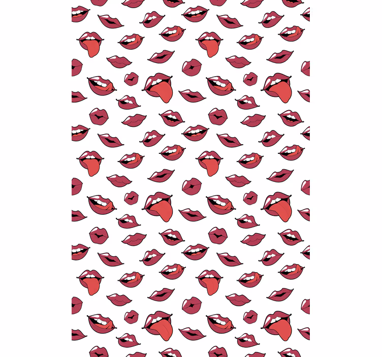 Bold Lip Patterns fun roller blind - TenStickers
