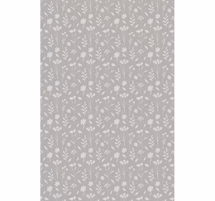Grey gentle bloom flower roller blind - TenStickers