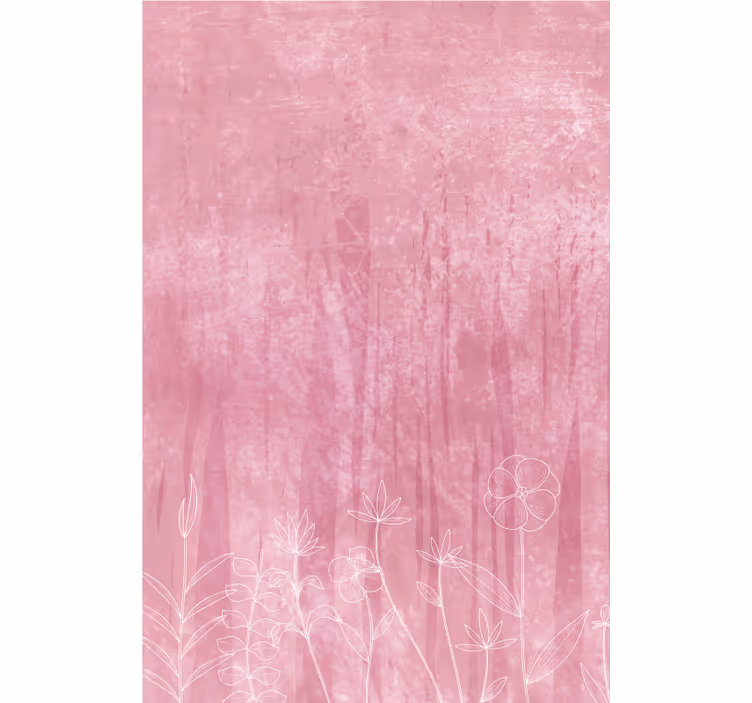 Floral silhouette design flower roller blind - TenStickers